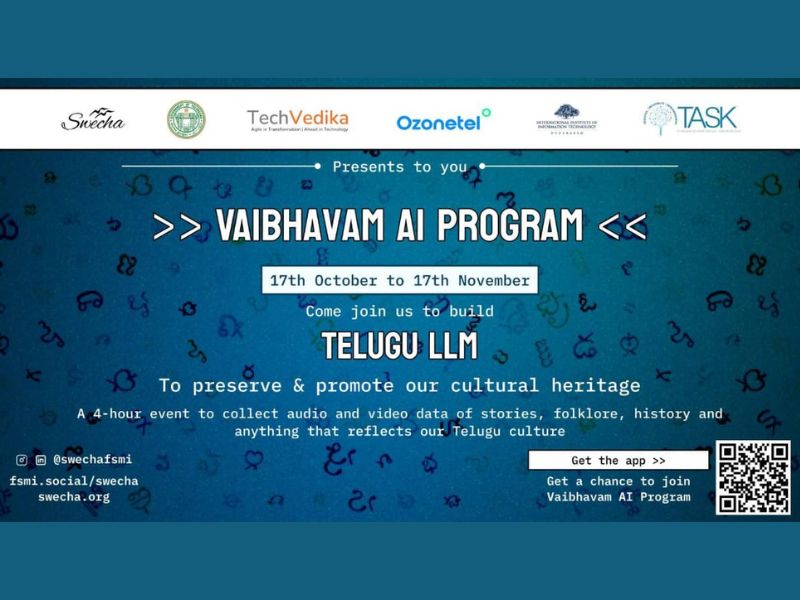 Vaibhavam AI Program: Preserving Telugu Cultural Heritage