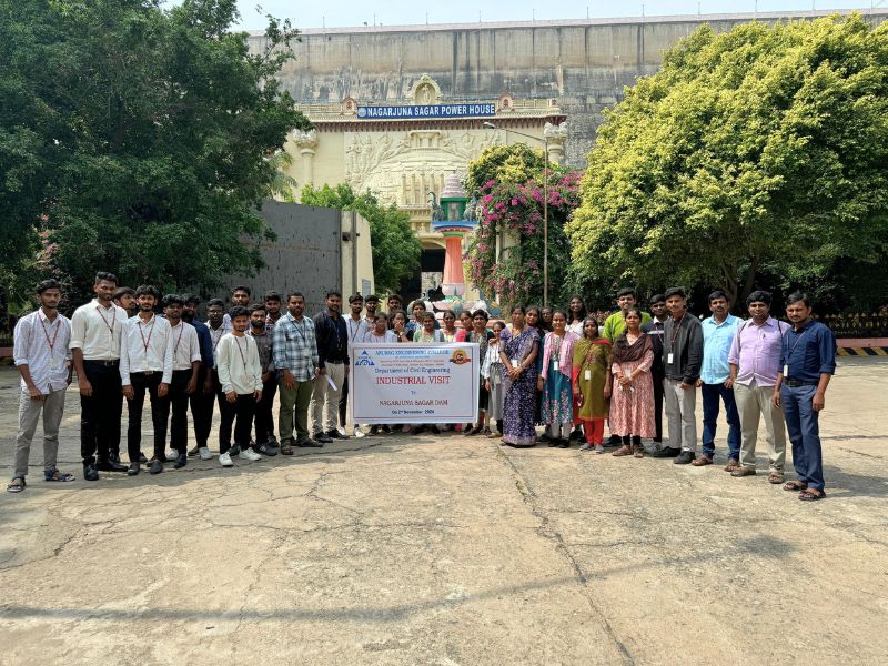 Industrial Visit to Nagarjuna Sagar Dam by Civil Engineering Department